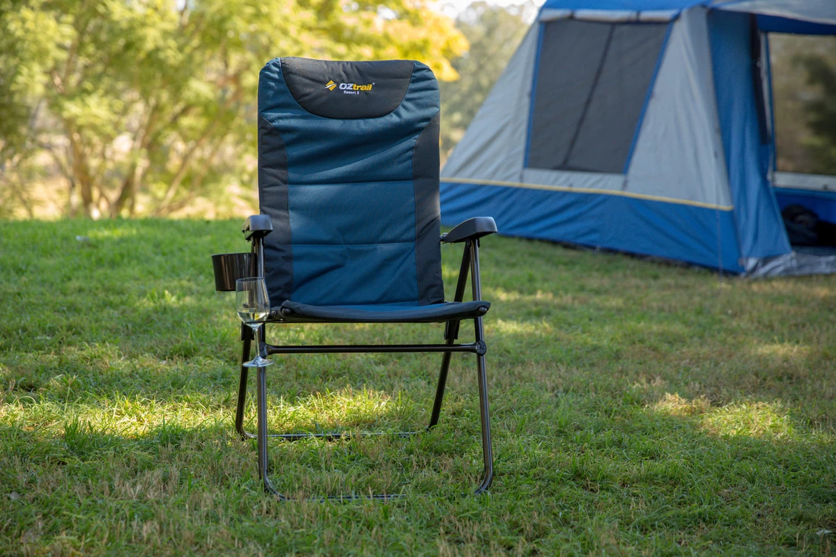 Oztrail Resort 5 Position Arm Chair - Navy - Image 2