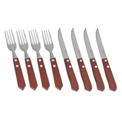 Campfire 8 Piece Wooden Handle Cutlery Set