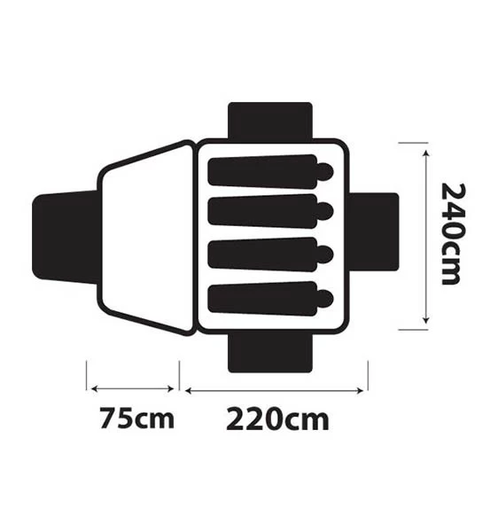 Oztrail Skygazer 4 Person Dome Tent - Image 4