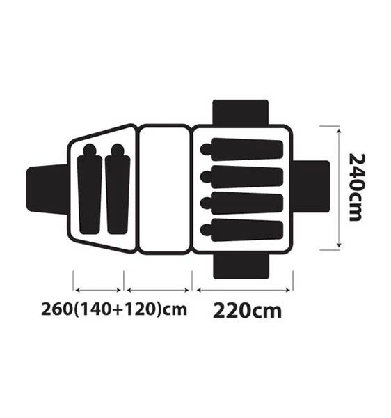 Oztrail Skygazer 6XV Person Dome Tent - Image 5