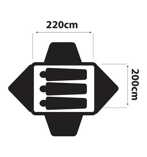 Oztrail Hiker 3 Person Hiking Tent - Image 3
