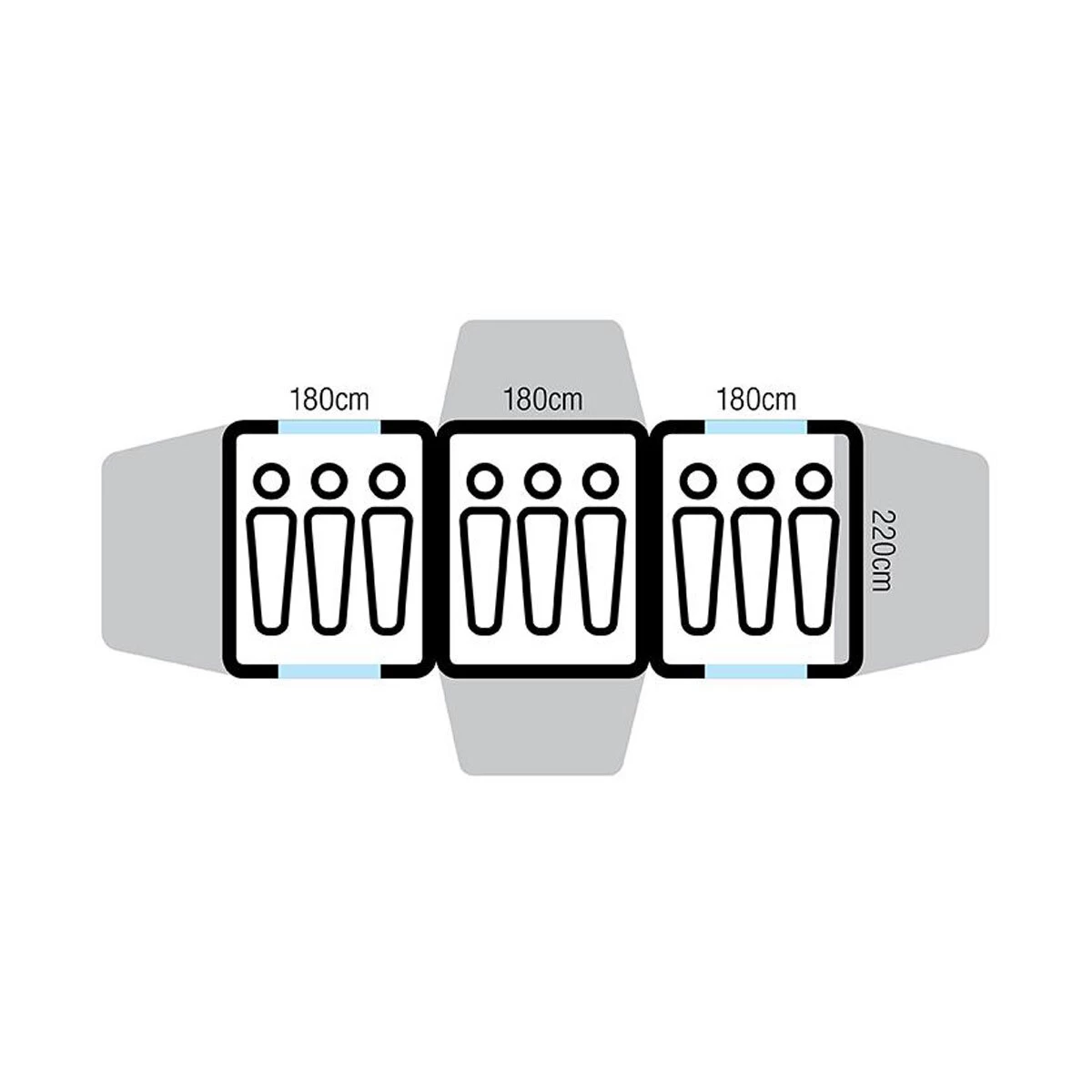 OZtrail Bungalow 9 9-Person Dome Tent - Image 4