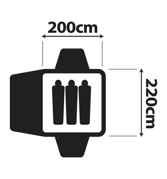 Oztrail Tasman 3V 3 Person Dome Tent - Image 3