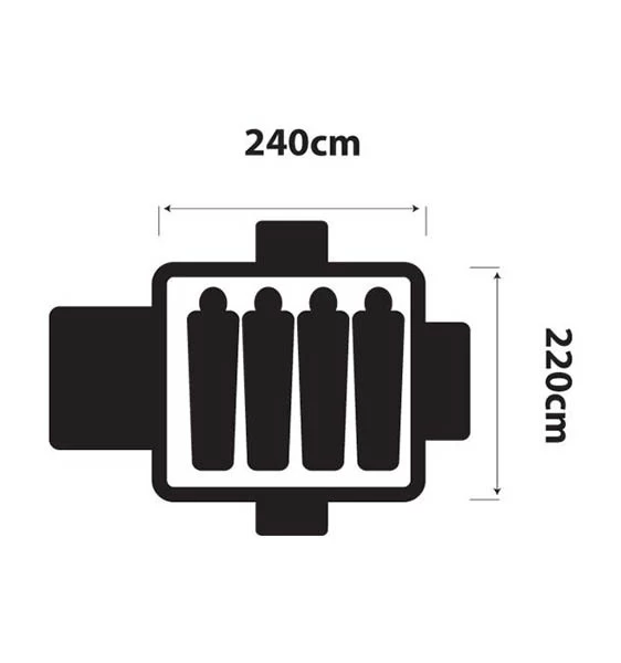 Oztrail Tasman 4 Person Dome Tent - Image 3