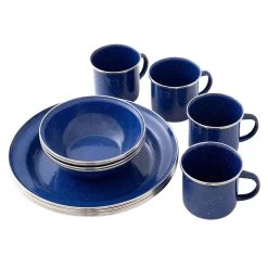 Explore Planet Earth Enamel Dinner Set 12 Piece