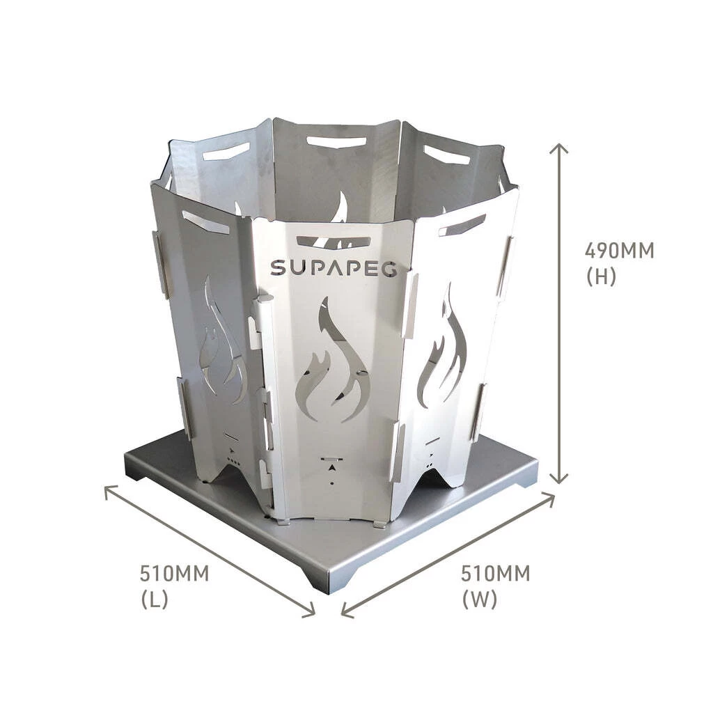 Supa Peg Grand Frontier Stainless Steel Firepit - Image 2
