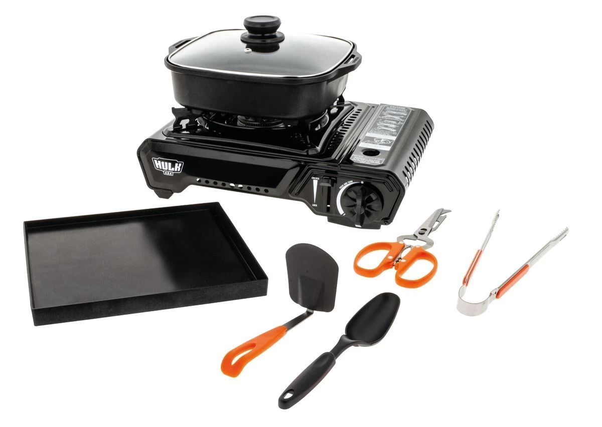 Hulk 4x4 Portable Gas Stove Mega Kit Inc Pot, Lid, Tools & Case