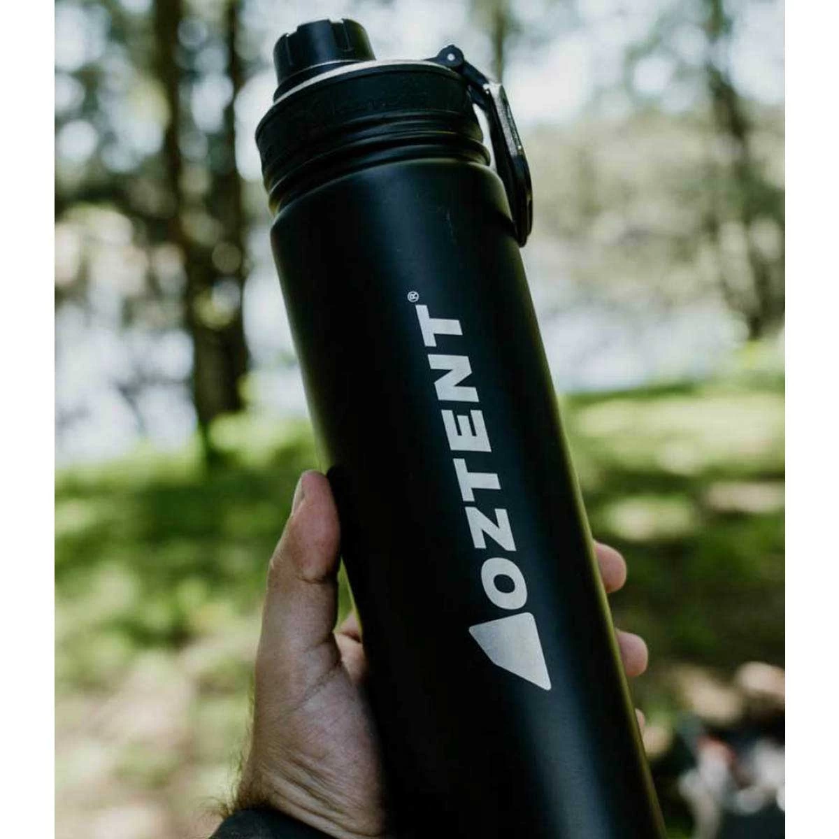 Oztent Alpine Stainless Vacuum Insulated Bottle 710ml Black - Image 2