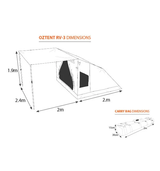 Oztent RV-3 Touring Tent - Image 2