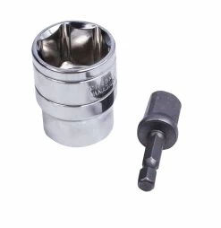 Supa Peg 24mm Socket & Adapter For Screw Pegs