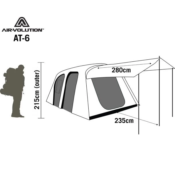 Darche Air Volution AT-6 Tent - Grey - Image 10